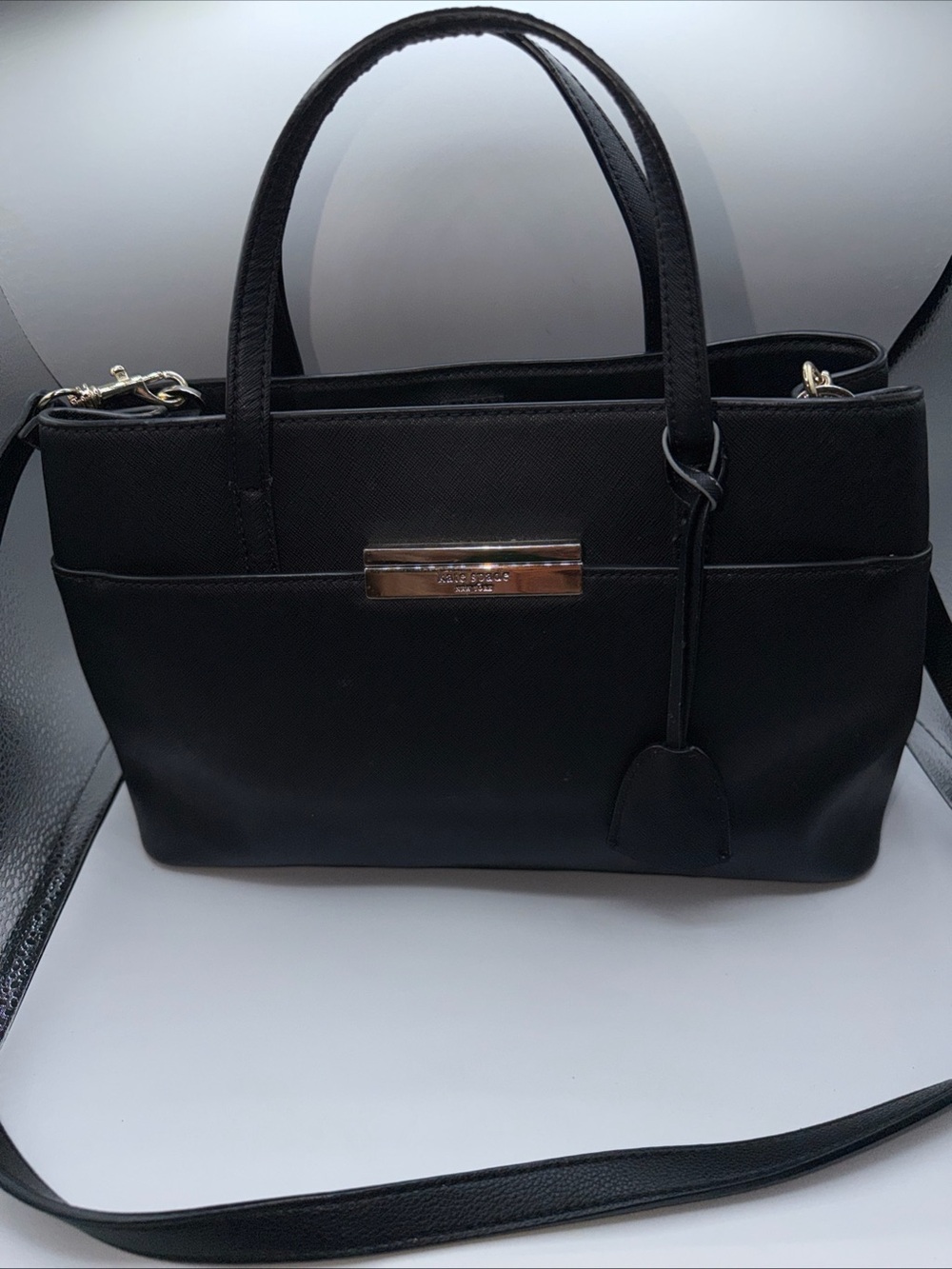 kate spade new york Black Sz M Satchel Top Handle Detachable Strap Was Replaced